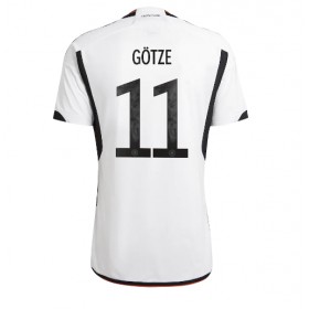 Tyskland Mario Gotze #11 Hemmakläder VM 2022 Kortärmad